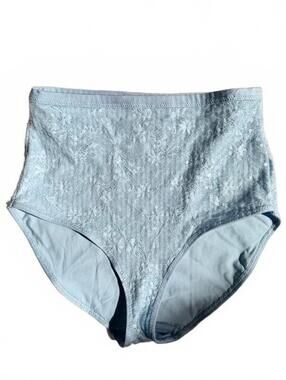 Wild Fable Women's High Waist Light Blue Lace and Sequin Underwear Panties, Size